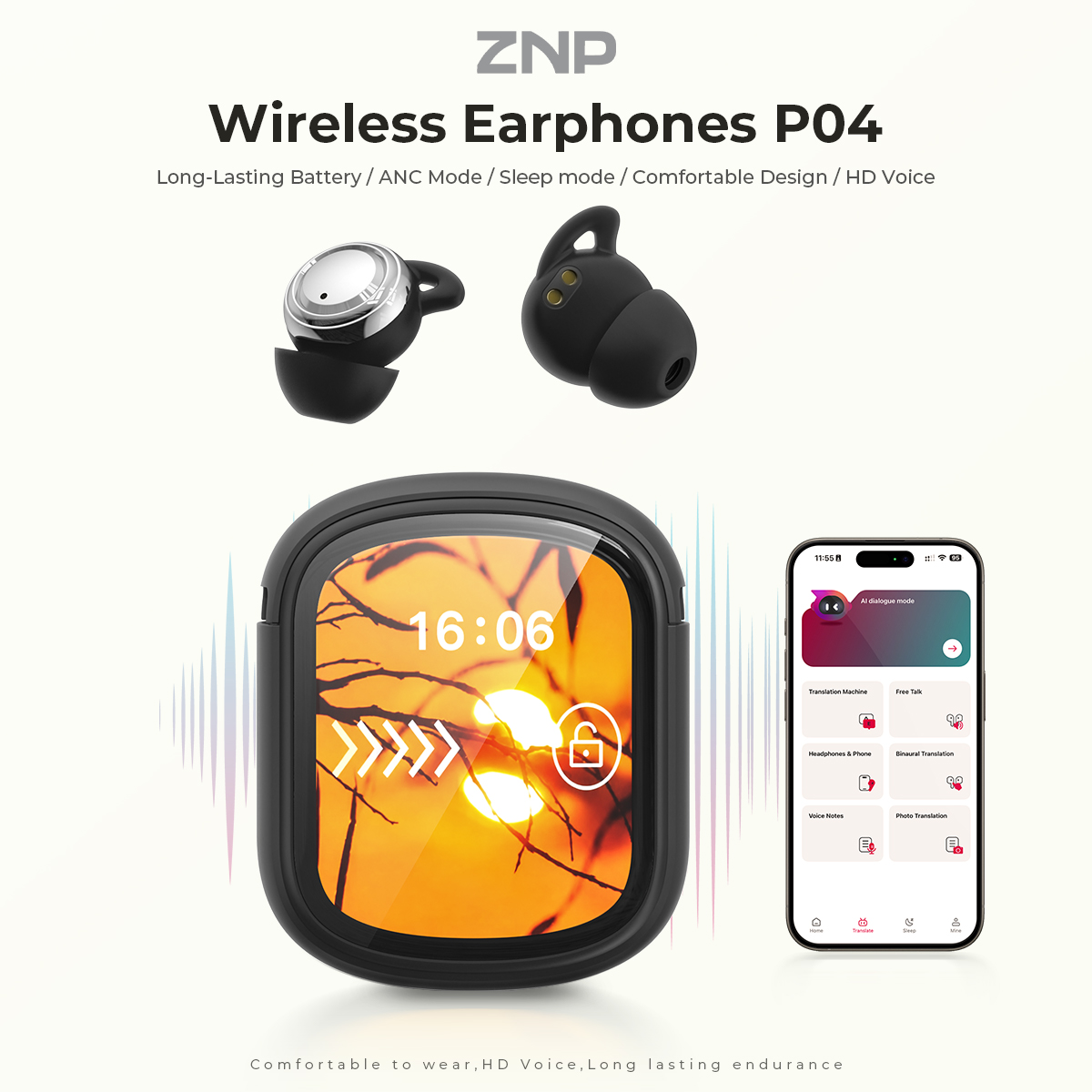ZNP P04 Sleeping Aid Earbuds A - огляд і ціна Noise Cancelling Headphone
