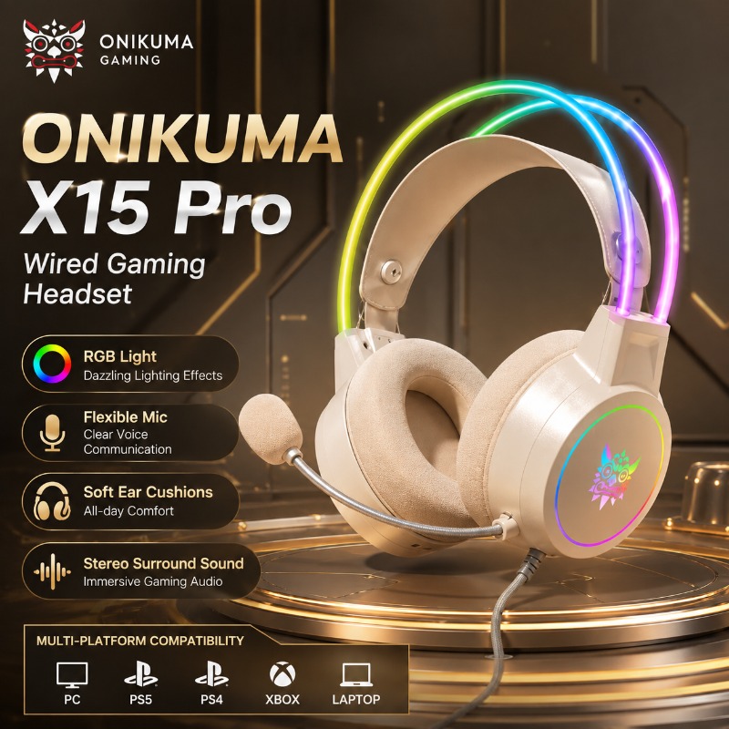 ONIKUMA X15 Pro Gaming Headset - огляд і ціна Gaming Headset Rgb