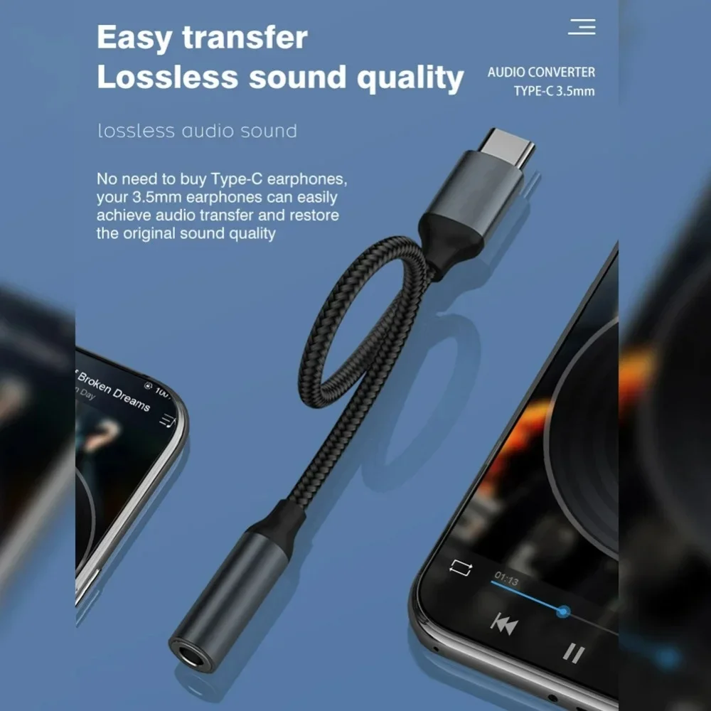 USB C 3.5mm Audio Adapter USB  - огляд і ціна Audiophile Headphone Wired